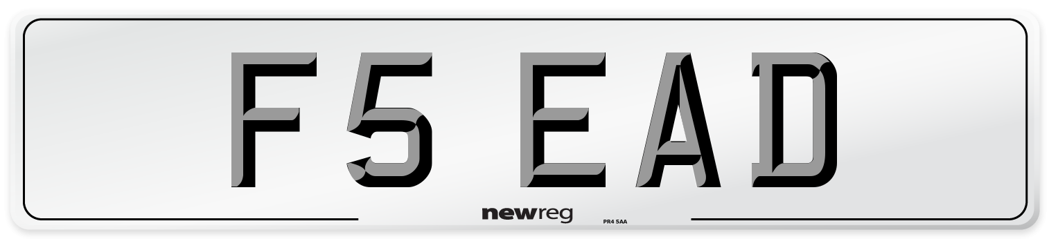 F5 EAD Number Plate from New Reg